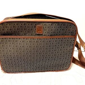 Elegant Vintage Hartman Brown Patterned Messenger Bag